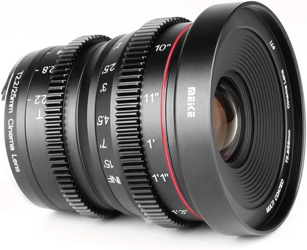 Meike 25mm T2.2 Manual Focus Prime Mini Cinema Lens for Micro Four Thirds MFT M43 Mount Cameras - Image 9
